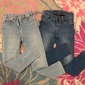 Two pairs of Girls Jeans, Size 8. Gap and J Crew Crewcuts